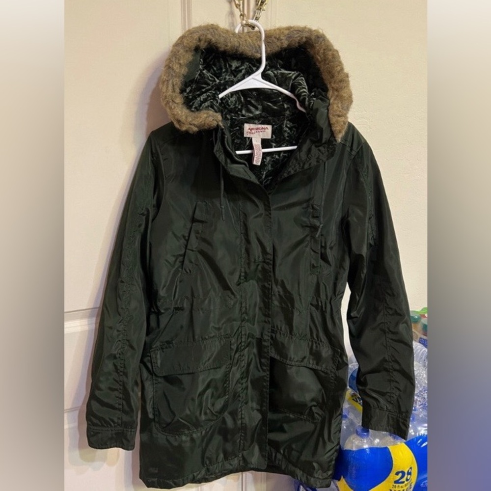 Arizona Jeans Company coat w/ fur hood